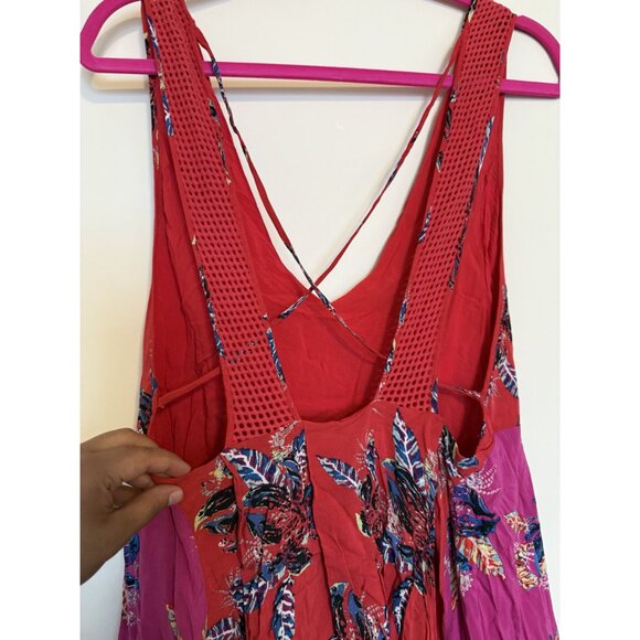 Free People Women's Thought I was Dreamin Mini Floral Dress Size Small Bohemian - Picture 7 of 8